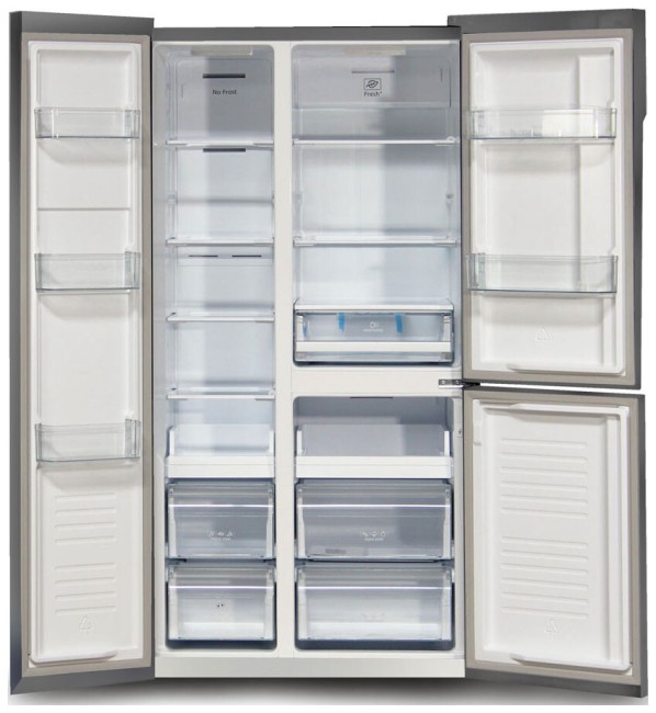 Холодильник Ginzzu NFK-475 стальной