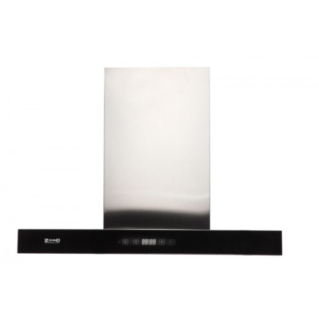 Каминная вытяжка ZorG Stels 750 60 S нержавейка/стекло черное