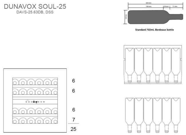 Винный шкаф Dunavox DAVS-25.63DB