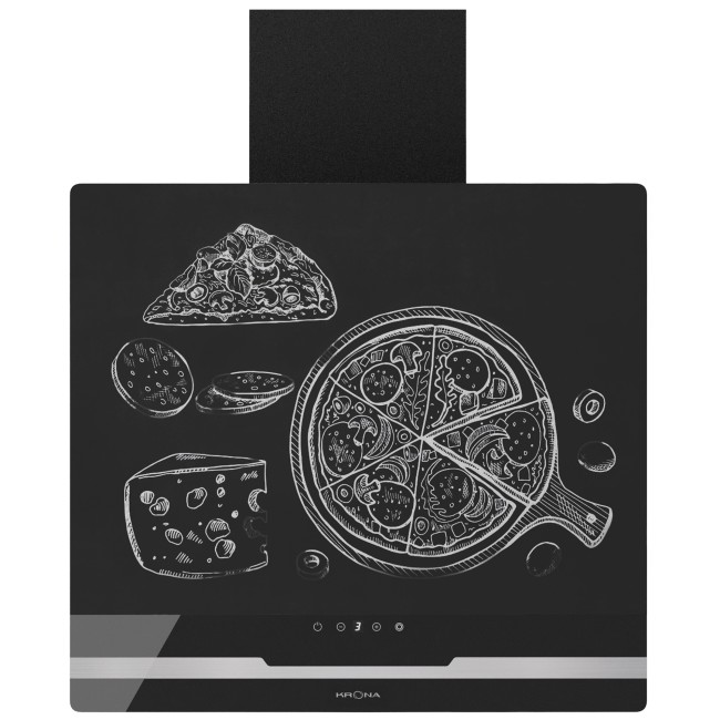 Каминная вытяжка Krona Domenika 600 Black/inox S