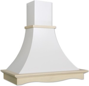 Каминная вытяжка Elikor Рококо 60 белый муар/дуб неокрашенный