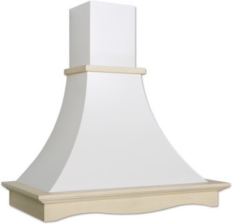 Каминная вытяжка Elikor Рококо 60 белый муар/дуб неокрашенный