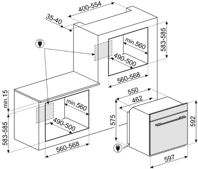 Встраиваемый электрический духовой шкаф Smeg SO6101S2B3
