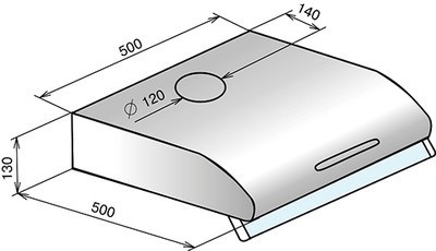 Вытяжка Elikor Olympia 50 хром