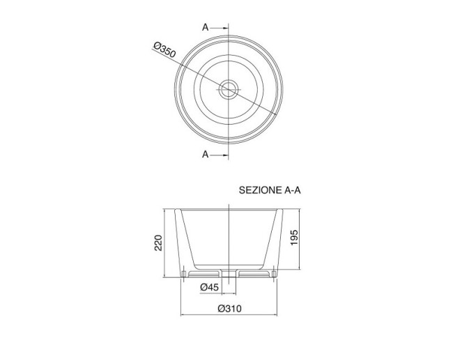 Раковина накладная Scarabeo BUCKET (8808) White