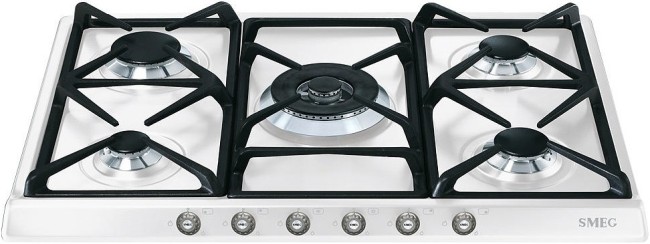 Встраиваемая газовая варочная панель Smeg SR775BS1 Встраиваемая газовая варочная панель Smeg SR775BS1