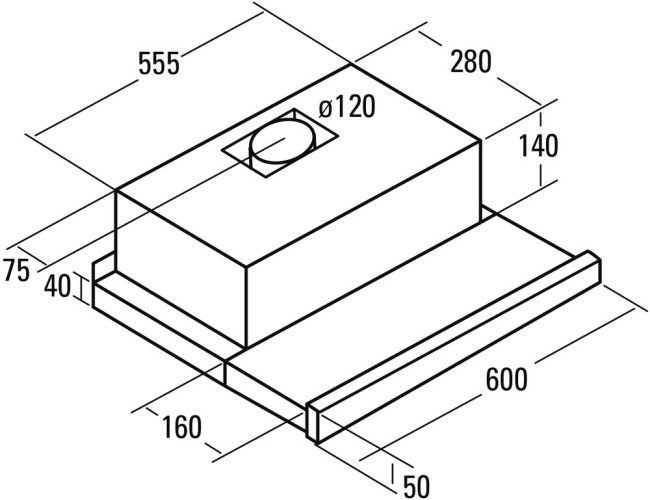 Встраиваемая вытяжка Cata TF-2003 600 brown
