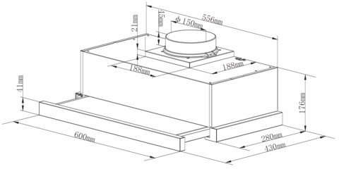 Встраиваемая вытяжка Candy CBT 6020/2X-07