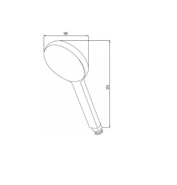 Ручной душ M&Z Radius. K1 ЧЁРНЫЙ МАТОВЫЙ (ACS55094)