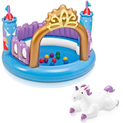 Игровой центр с 10 мячами и игрушкой Intex Замок Принцессы 48669