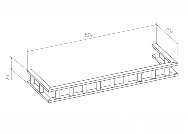 Балюстрада Бриклаер Кантри 45 бежевый дуб/прованс Балюстрада Бриклаер Кантри 45 бежевый дуб/прованс