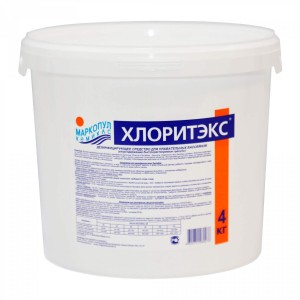 Средство для дезинфекции воды Маркопул Кемиклс ХЛОРИТЭКС М53 4 кг Средство для дезинфекции воды Маркопул Кемиклс ХЛОРИТЭКС М53 4 кг
