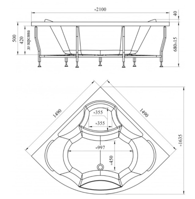 Акриловая ванна Radomir Верона (1-01-0-0-1-024)