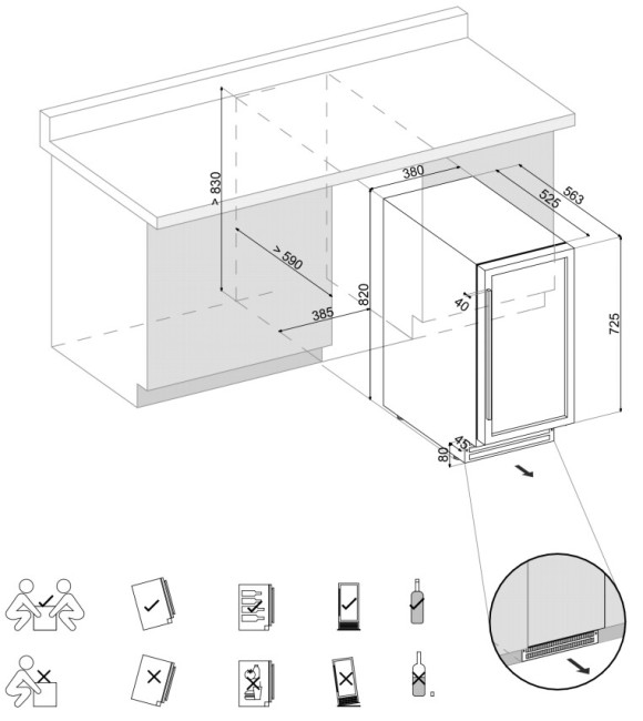 Винный шкаф Dunavox DAUF-32.83SS