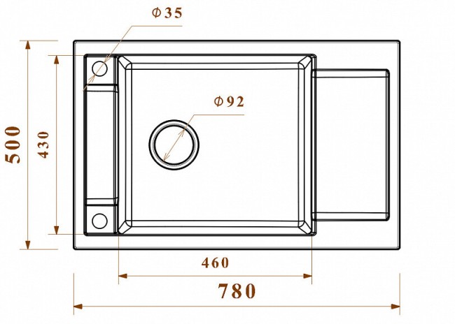 Кухонная мойка Granula GR-7806 песок