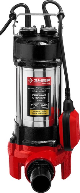 Насос фекальный Зубр НПФ-1100-Р Насос фекальный Зубр НПФ-1100-Р