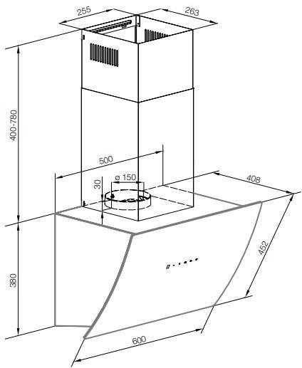 Каминная вытяжка Graude DH 60.1 WE
