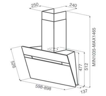 Каминная вытяжка Jetair Viki BK/A/60