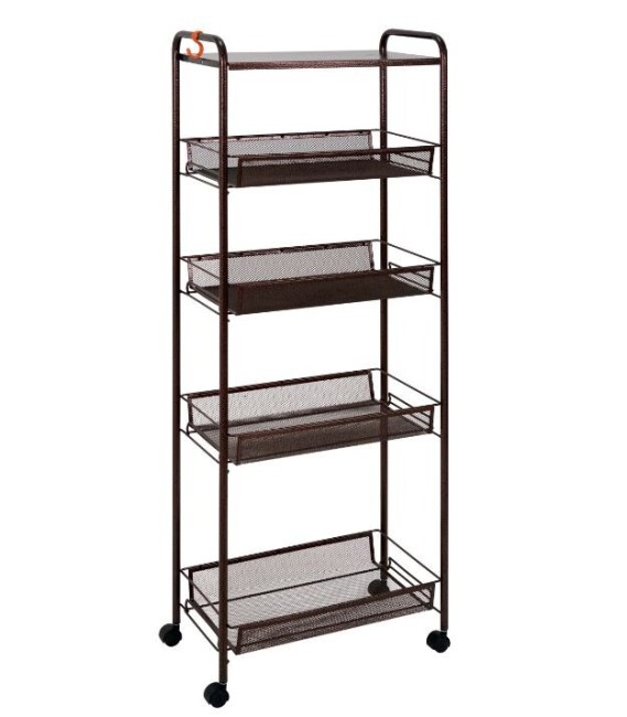 Этажерка ЗМИ Ладья 25 КС на колесиках медный Э 443 Этажерка ЗМИ Ладья 25 КС на колесиках медный Э 443