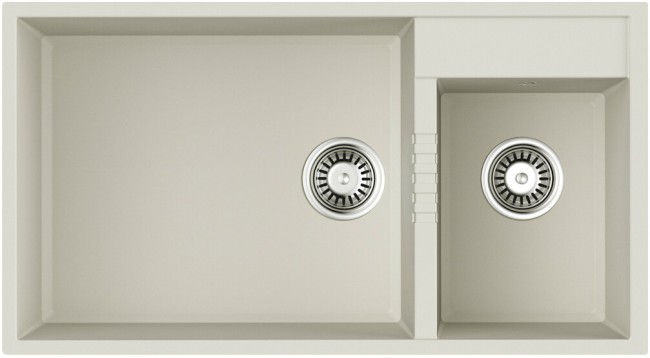 Кухонная мойка Omoikiri Tedori 85-2-U-WH Tetogranit/белый (4993943)