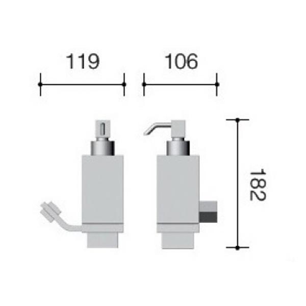Диспенсер настенный квадратный Schein Watteau 122DS-R (керамика) Диспенсер настенный квадратный Schein Watteau 122DS-R (керамика)