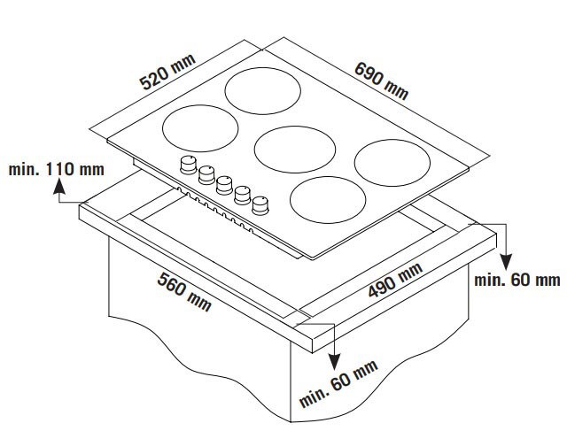 Встраиваемая газовая варочная панель Zigmund & Shtain M 26.7 W Встраиваемая газовая варочная панель Zigmund & Shtain M 26.7 W