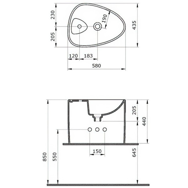 Раковина Ambassador Kingston 146T20003