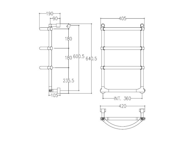 Полотенцесушитель электрический Margaroli LUNA MA0523NN0401CR