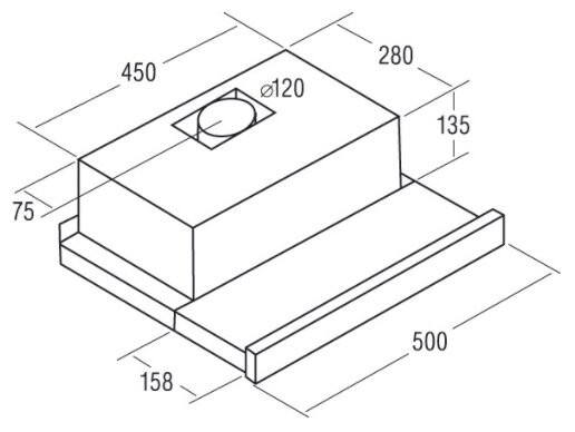 Встраиваемая вытяжка Cata TF 5250 GBK Встраиваемая вытяжка Cata TF 5250 GBK