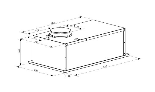 Встраиваемая вытяжка Lex GS Bloc Eco 600 inox