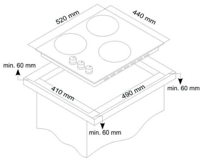 Встраиваемая газовая варочная панель Simfer H45V30M416