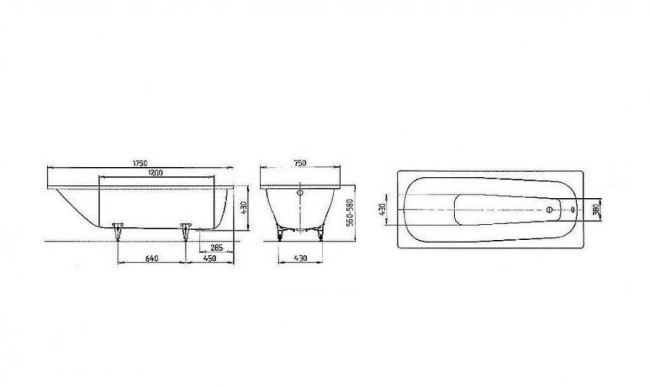 Ванна стальная Kaldewei Saniform (112200013001)