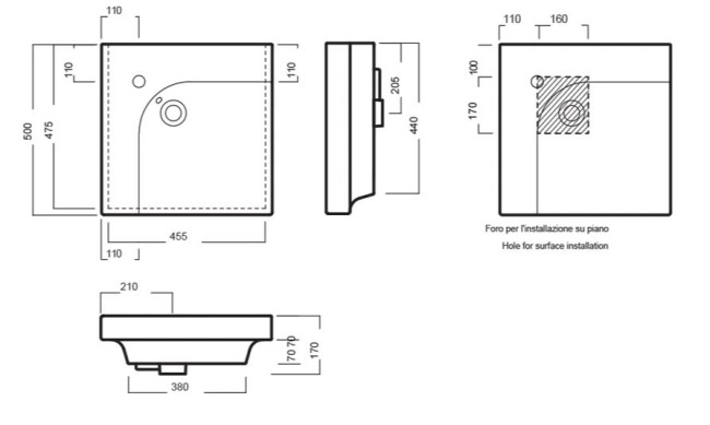 Раковина Hatria YXFA01