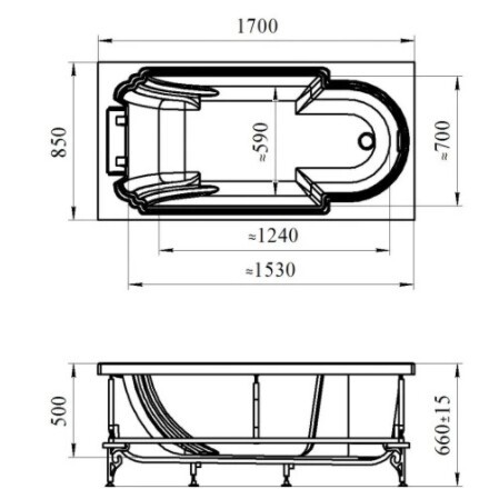 Акриловая ванна Radomir Анабель 4-01-3-0-1-420 золотистый Акриловая ванна Radomir Анабель 4-01-3-0-1-420 золотистый