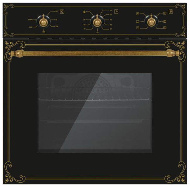 Встраиваемый электрический духовой шкаф Ricci REO 640 BL ретро