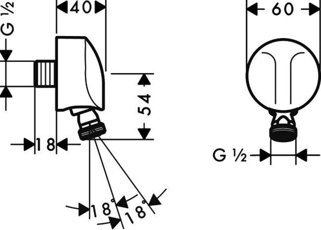 Шланговое соединение Hansgrohe Fixfit E 27505000