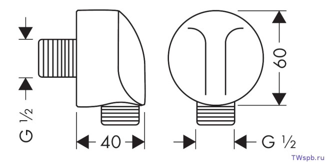 Шланговое соединение Hansgrohe Fixfit (27458000)