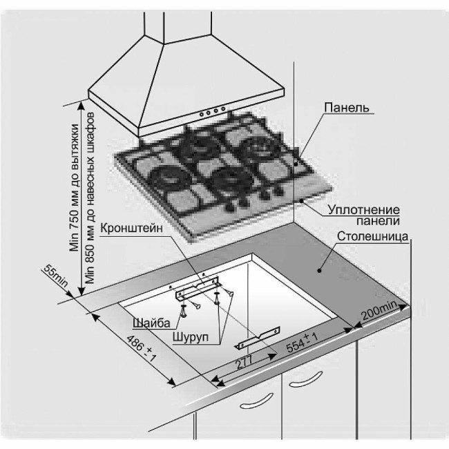 Встраиваемая газовая варочная панель Gefest ПВГ 2231 К3 Встраиваемая газовая варочная панель Gefest ПВГ 2231 К3