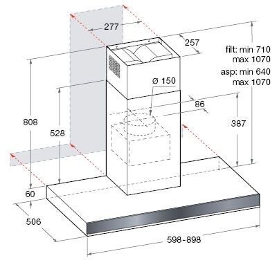 Каминная вытяжка Hotpoint-Ariston HLB 6.7 AT (CF) X/HA Каминная вытяжка Hotpoint-Ariston HLB 6.7 AT (CF) X/HA