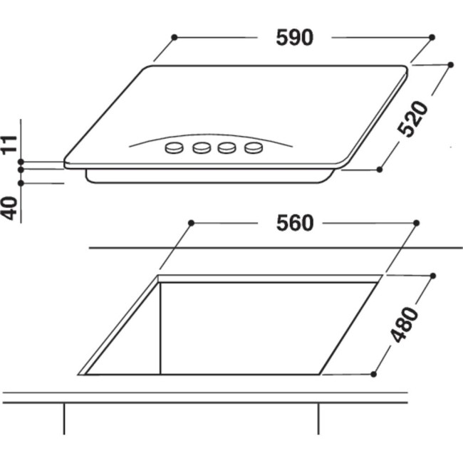 Встраиваемая газовая варочная панель Indesit PN 642 /I (OW) Встраиваемая газовая варочная панель Indesit PN 642 /I (OW)