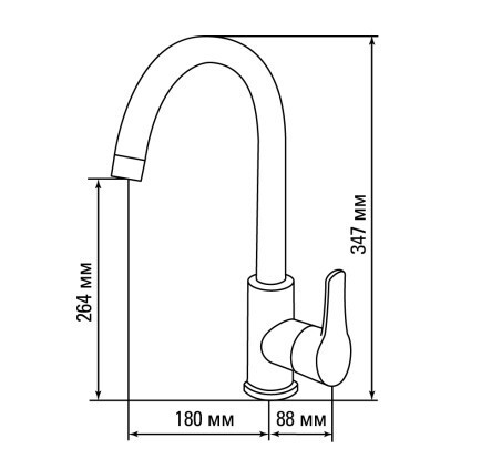 Смеситель для кухни Lex Tanaro White
