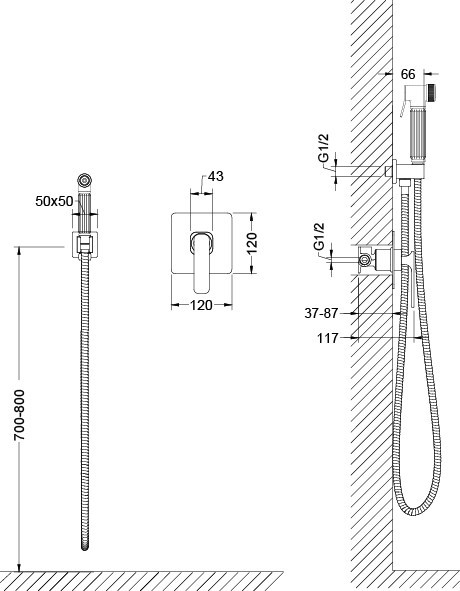 Гигиенический душ Timo 438903 SM Гигиенический душ Timo 438903 SM