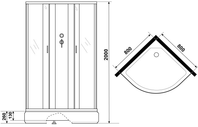 Душевая кабина Niagara NG-3503-14BK