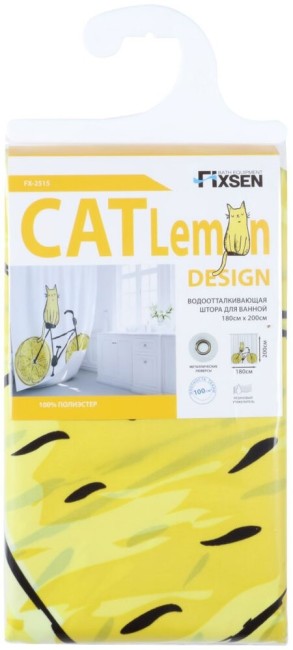 Штора для ванной Fixsen Cat (FX-2515) Штора для ванной Fixsen Cat (FX-2515)