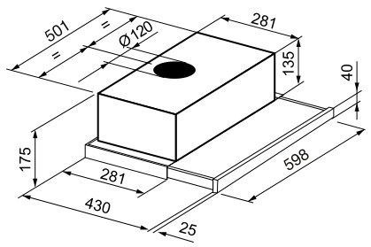 Встраиваемая вытяжка Korting KHP 6214 GB Встраиваемая вытяжка Korting KHP 6214 GB
