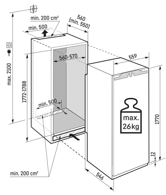 Встраиваемый холодильник Liebherr IRBd 5121