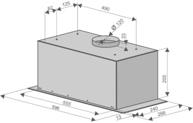 Встраиваемая вытяжка Konigin Flatbox Full Black 60 Встраиваемая вытяжка Konigin Flatbox Full Black 60