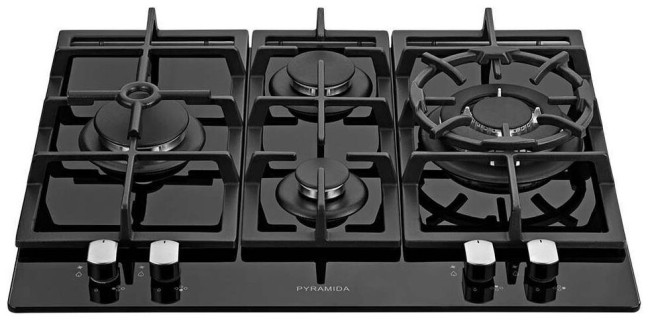 Встраиваемая газовая варочная панель Pyramida PFG 640 BLACK LUXE