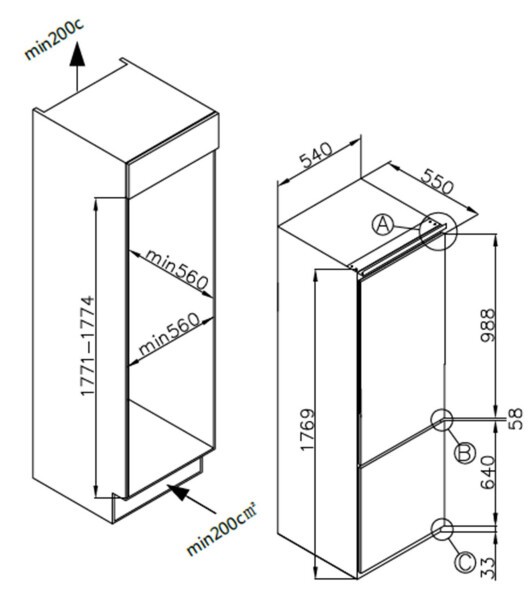 Встраиваемый холодильник Maunfeld MBF17754NFWHGR LUX Встраиваемый холодильник Maunfeld MBF17754NFWHGR LUX