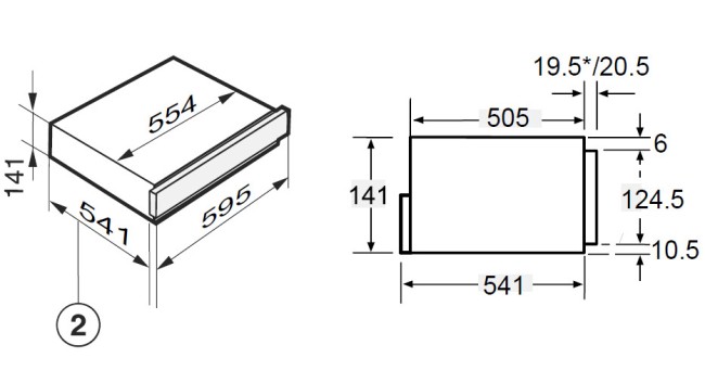 Встраиваемый шкаф для подогрева посуды Kuppersberg KWD 600 Black Встраиваемый шкаф для подогрева посуды Kuppersberg KWD 600 Black